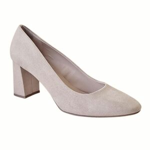 Kelly & Katie Pammy Faux Suede Taupe Pump Neutral Block 7